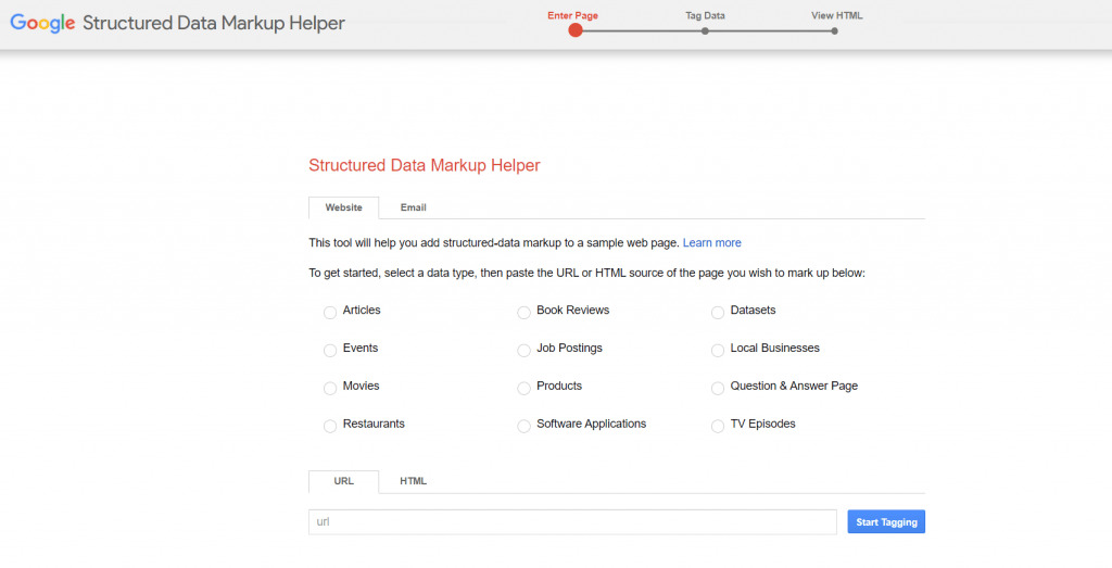 Structured Data Markup Helper