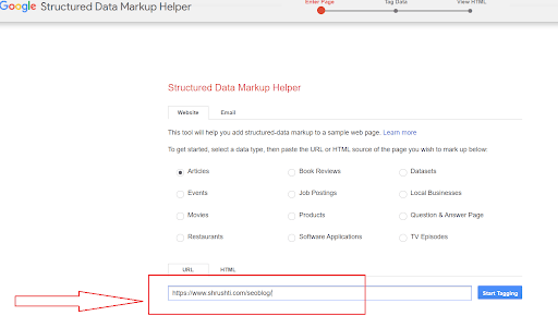 Add a markup to the URL