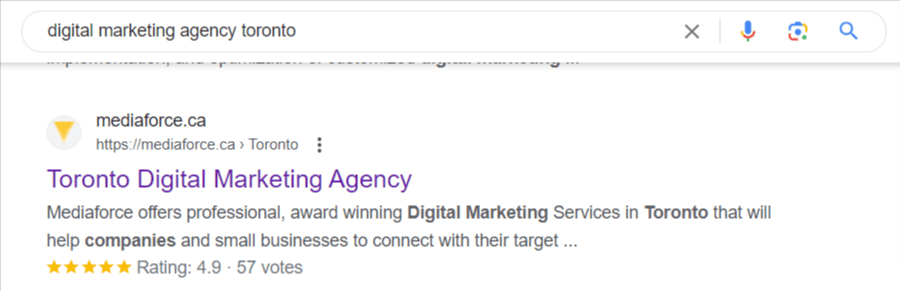Title tag in browser