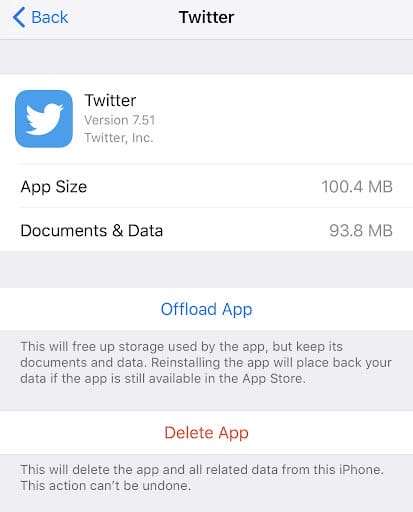 Twitter cache