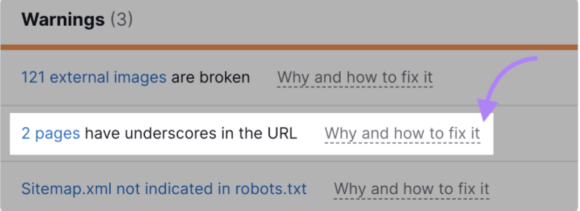 URL-specific problems