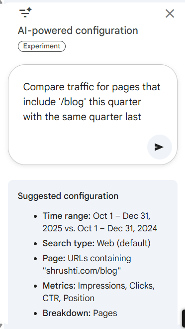 Configuring Comparisons